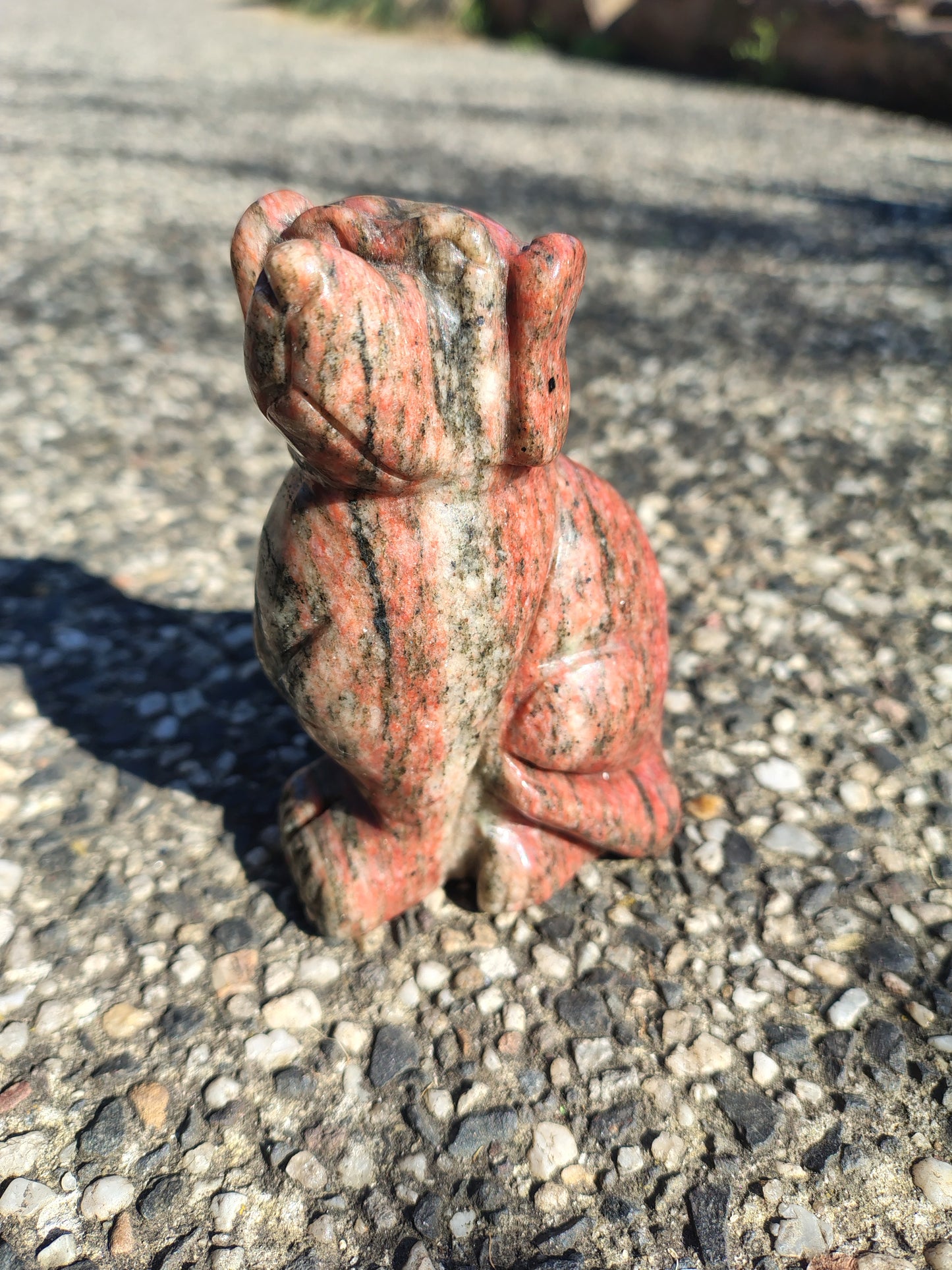Unakite Dog Carving